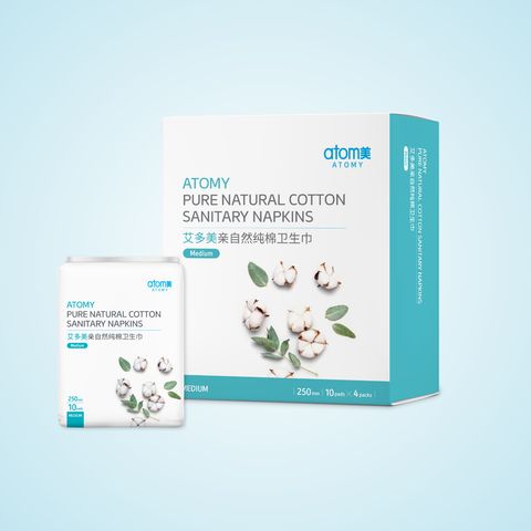 Atomy Pure Natural Cotton Sanitary Napkins (Medium)