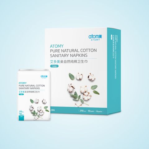 Atomy Pure Natural Cotton Sanitary Napkins (Long)