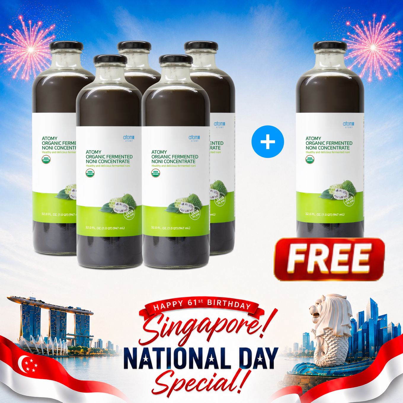 Organic Fermented Noni Concentrate 5+1