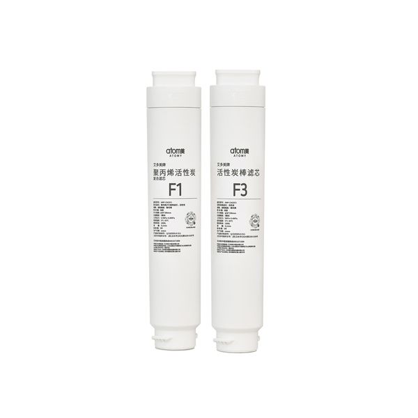 Polypropylene Activated Carbon Composite Filter (F1) + Activated Carbon Block Filter (F3)