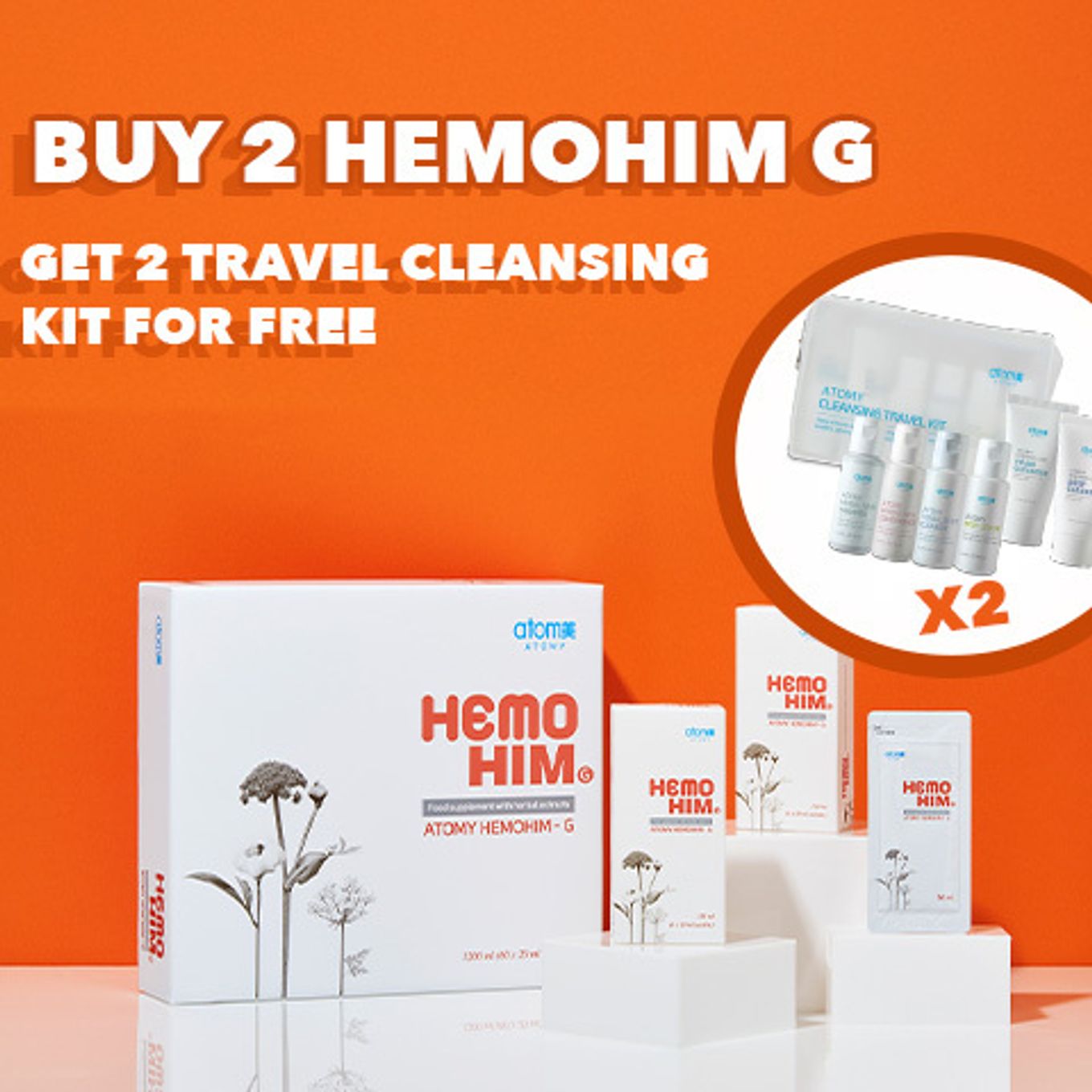 Buy 2 HemoHIM G and Get 2 Travel Cleansing Kit FOR FREE