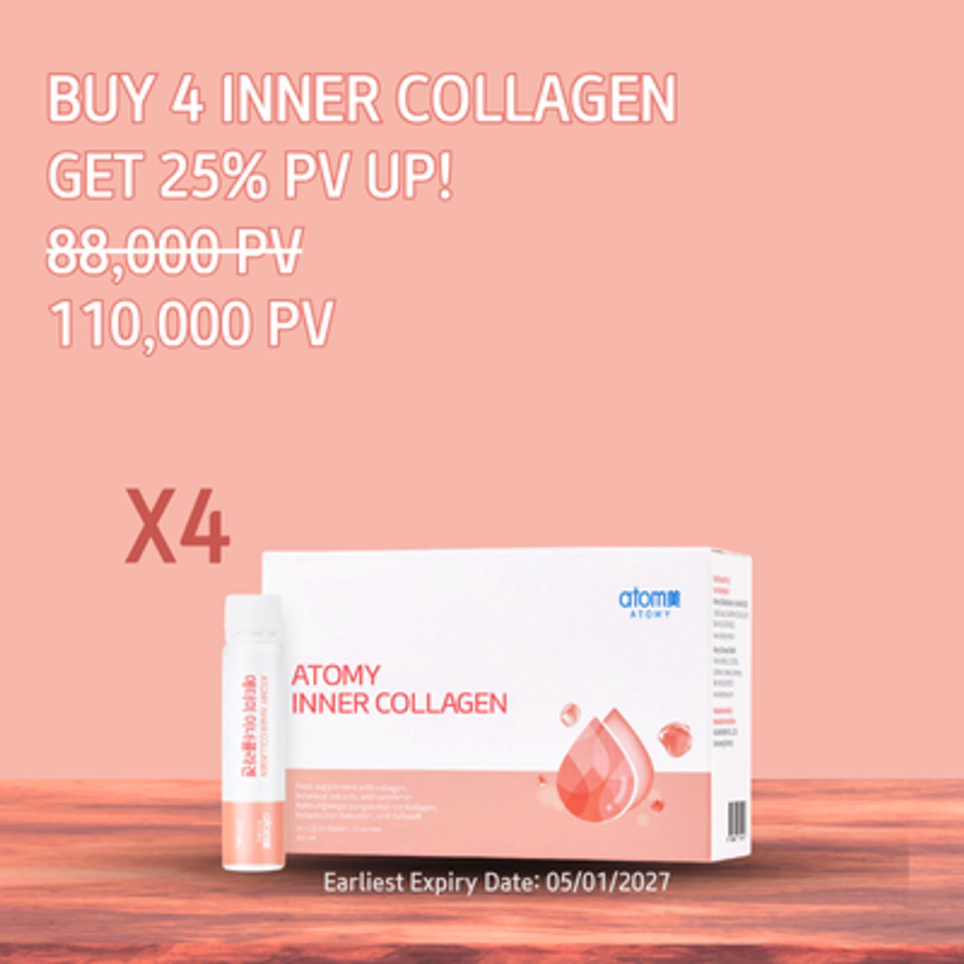 Inner Collagen x 4 PV UP Bundle