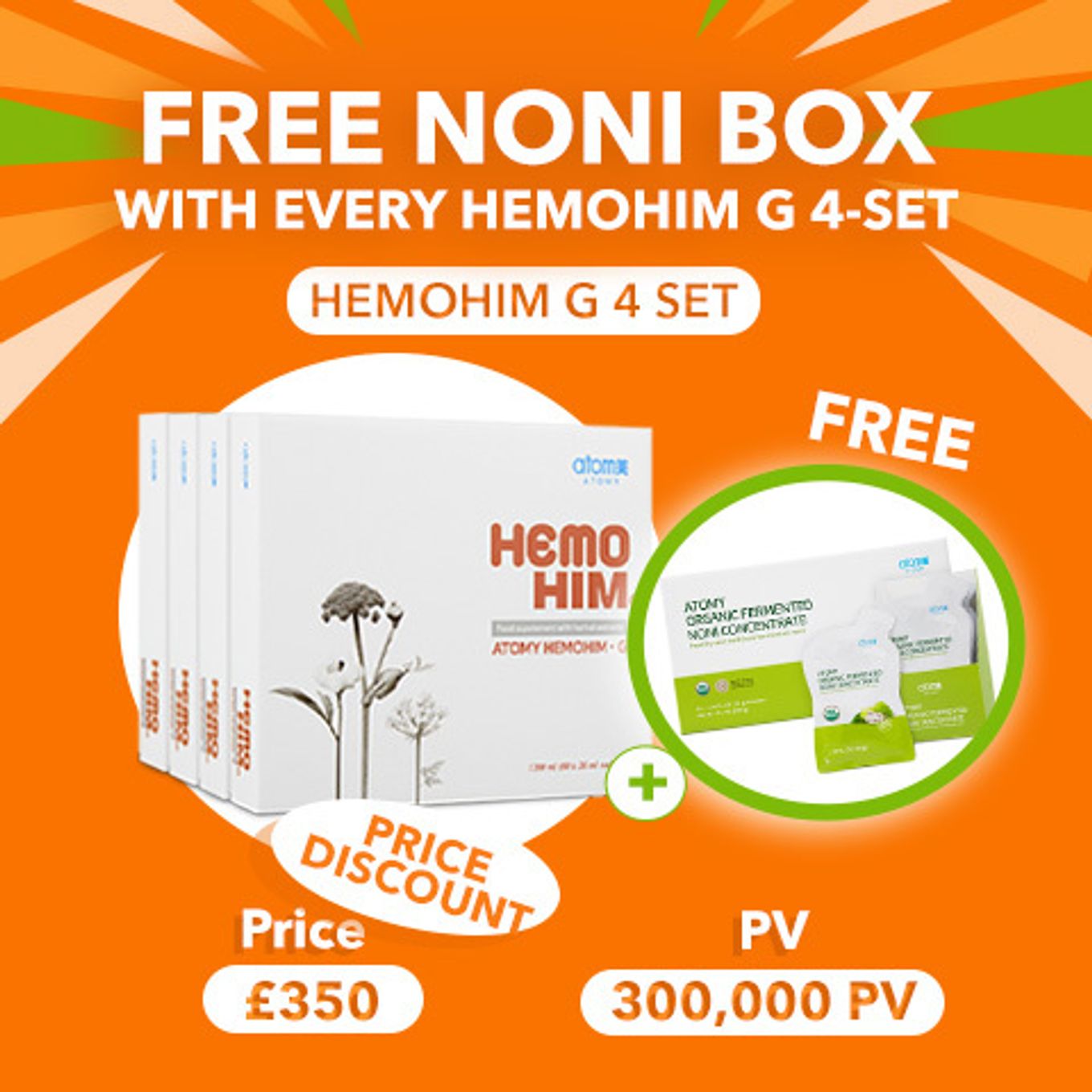 HemoHIM G x 4 Set - Get Noni Pouch For Free