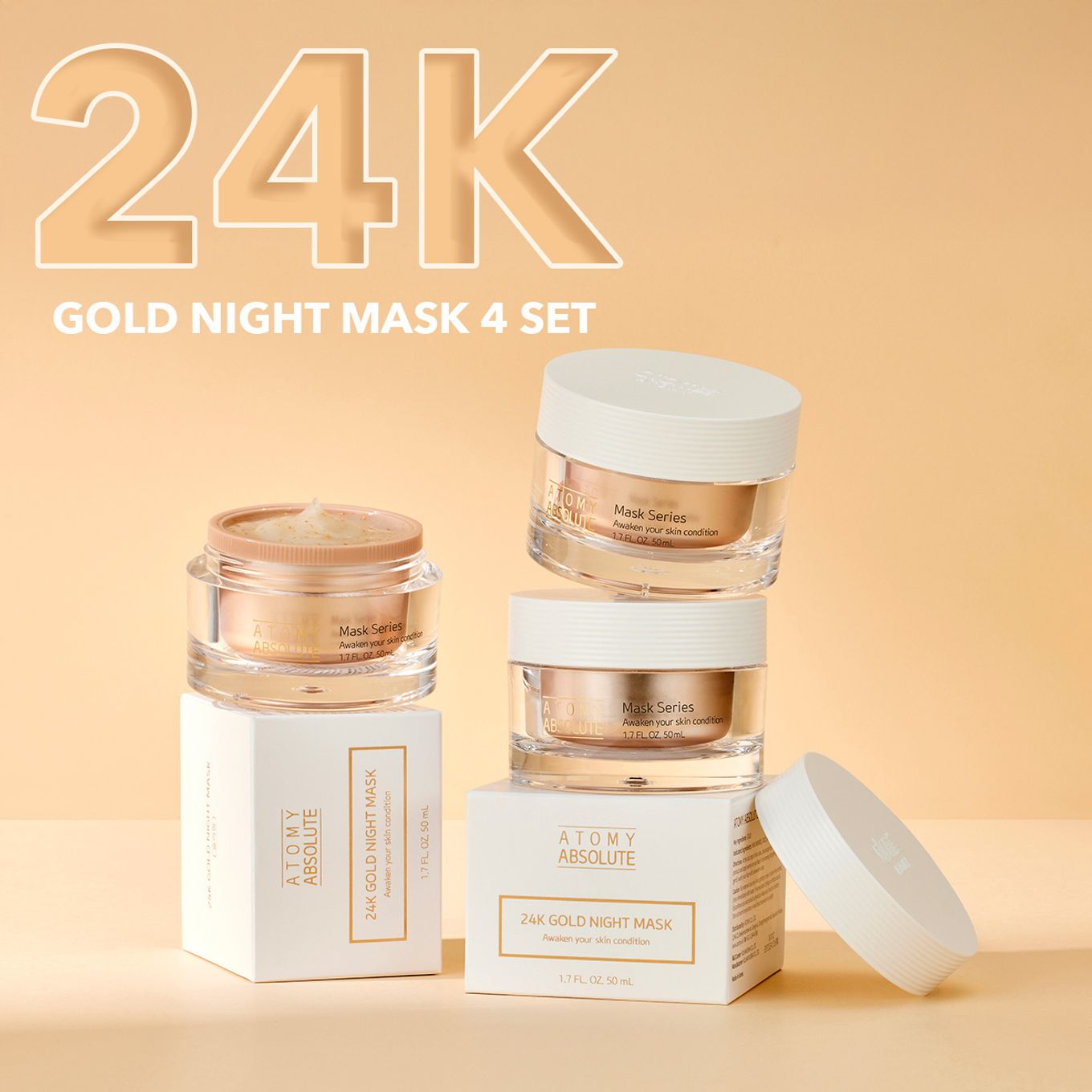 24K Gold night Mask x 4 Set
