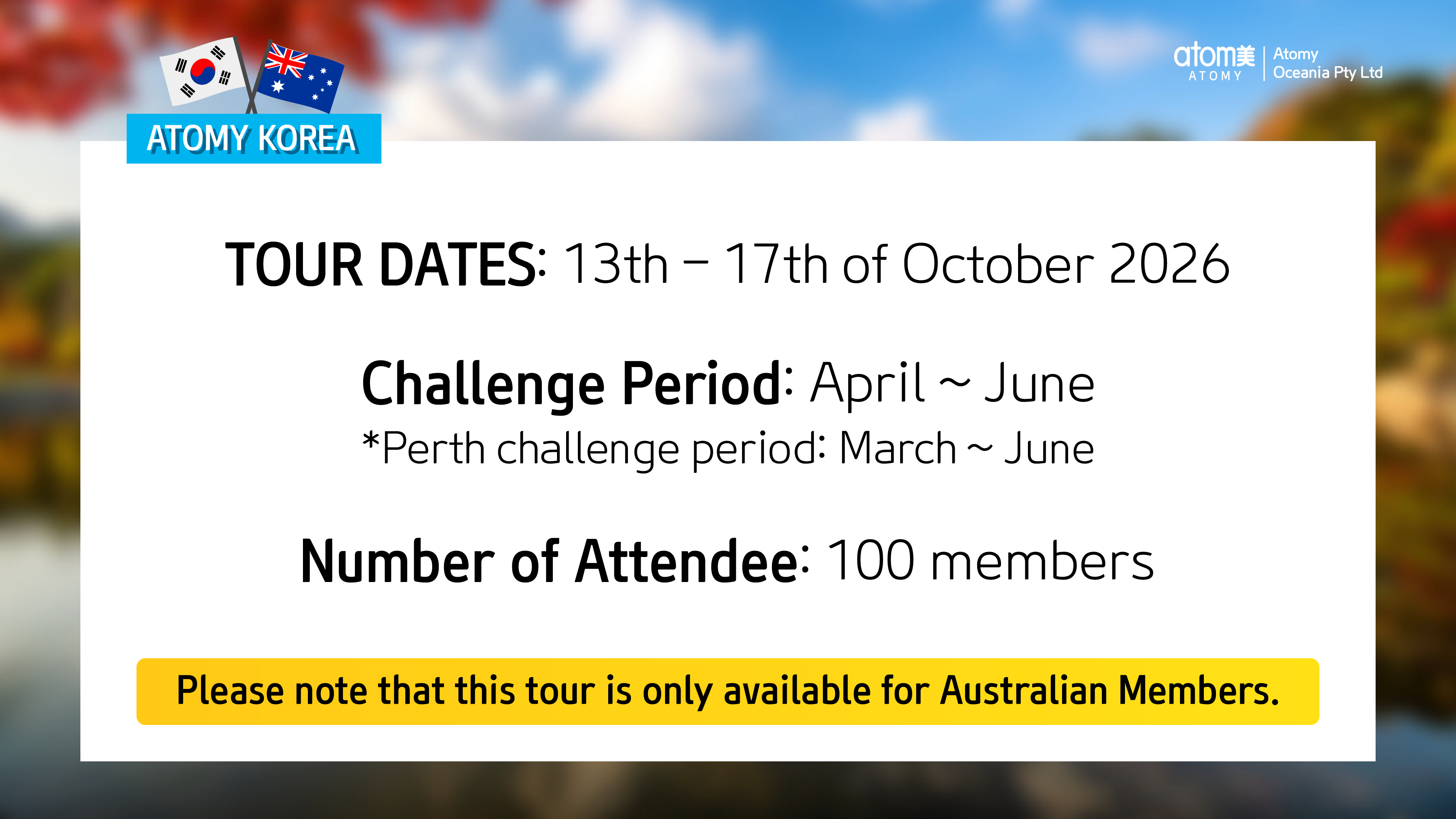 Notice | Atomy Australia