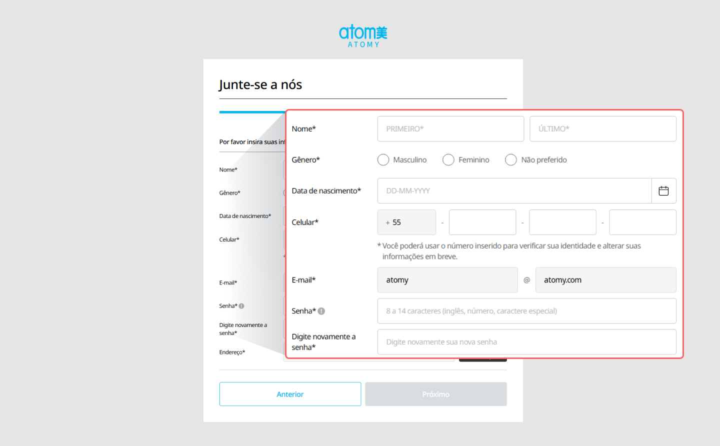 Atomy Brazil Bolivia Regsitration Join Member